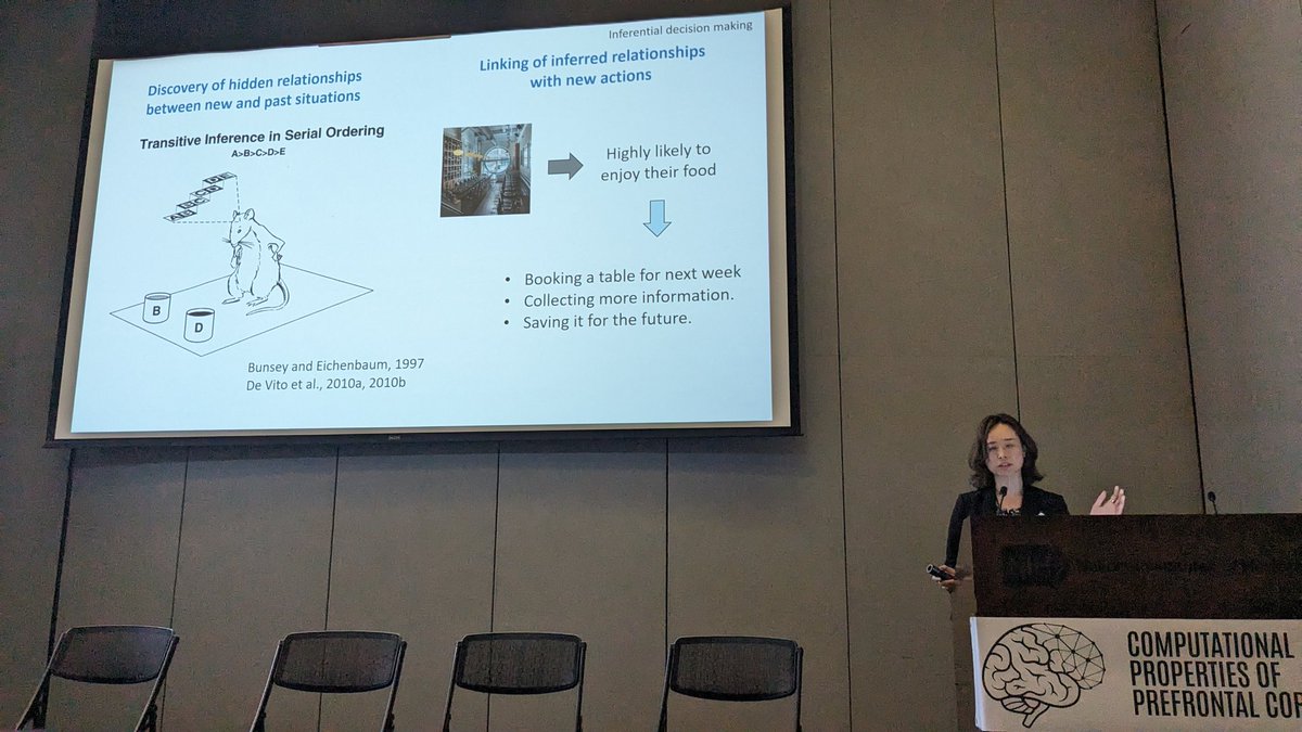 JamesMHyman's tweet image. Kaori Takehara-Nishiuchi pays homage to Howard Eichenbaum and shows is evidence of PFC controlling HC to make predictions about the future.#cppc2024
