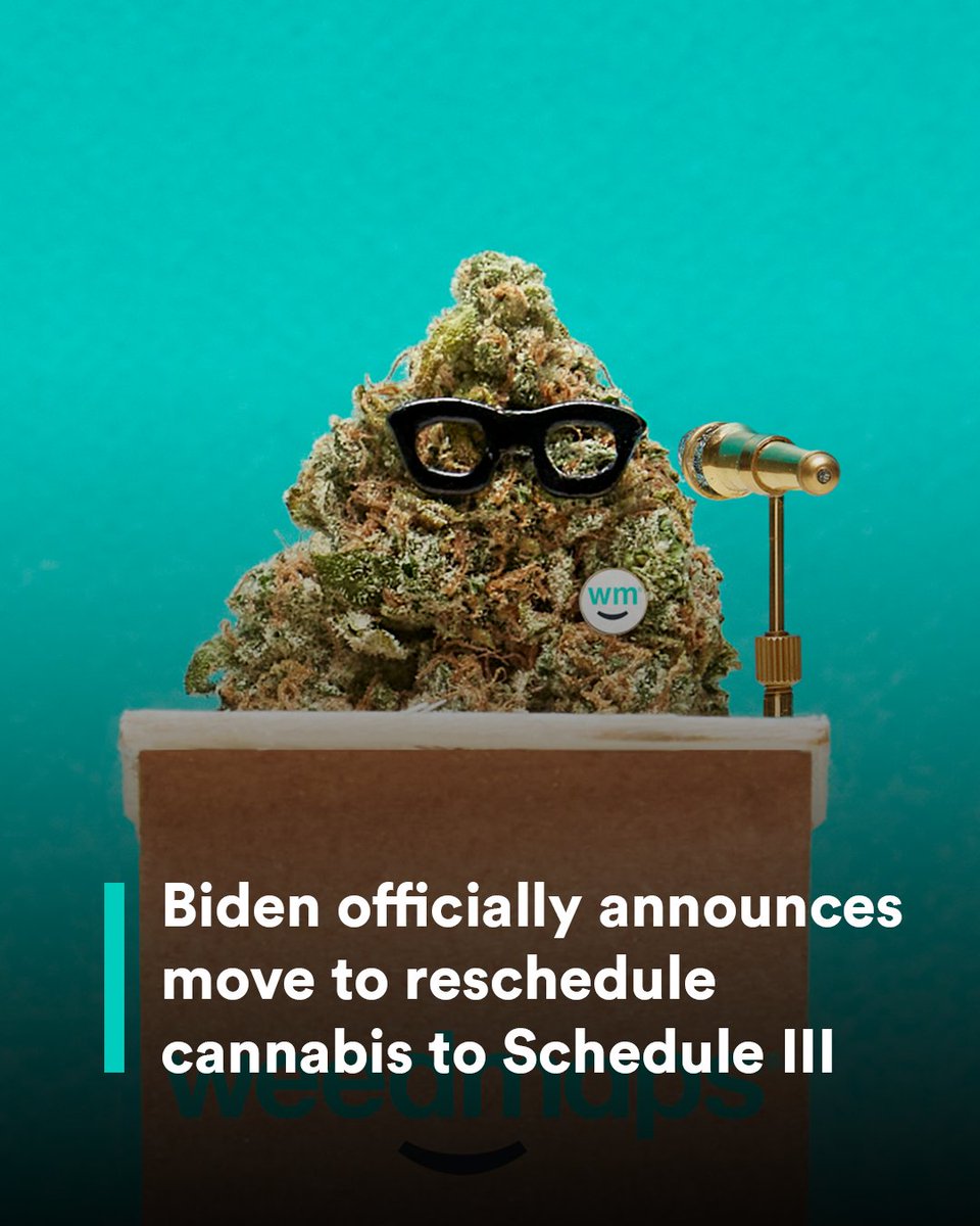 'Too many lives have been upended because of our failed approach to marijuana.' @POTUS released a statement announcing that the Justice Department is 'taking the next step' to move cannabis from Schedule I to Schedule III. See the full story: weedmaps.com/news/2024/05/b…