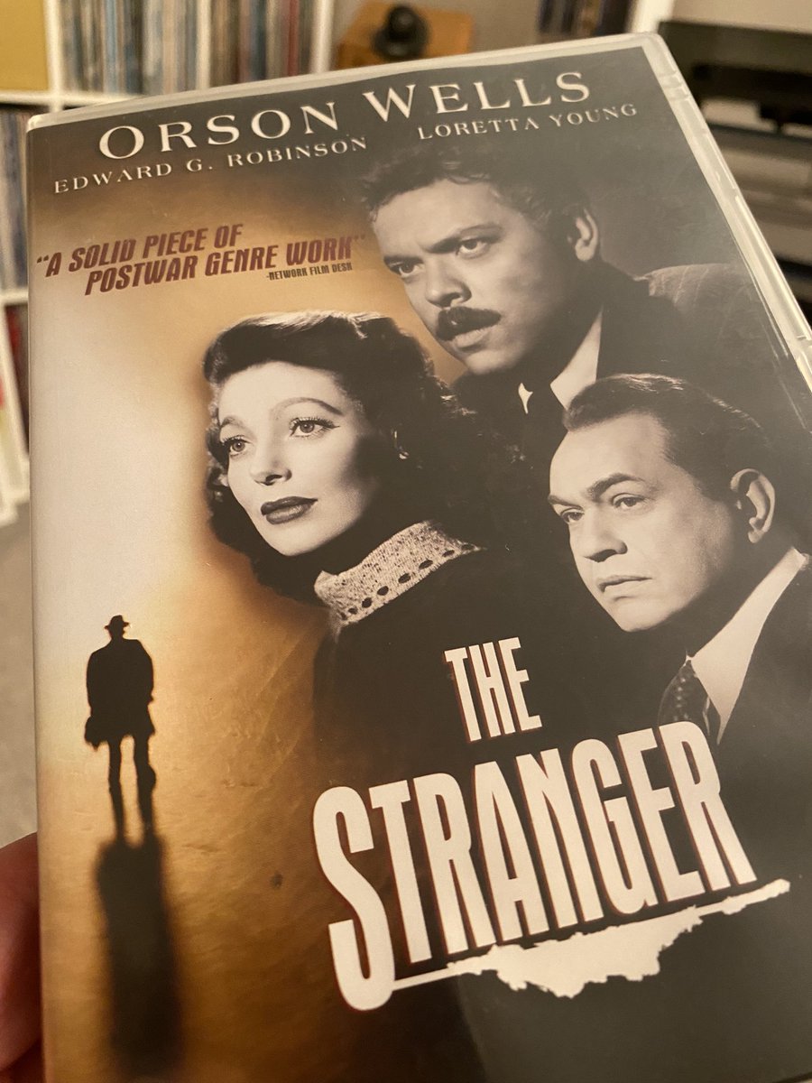 Re watched Orson Wells “The Stranger” this evening, regarded as a lesser Wells film by some, still a excellent film the three leads Wells, Edward G Robinson and Loretta Young are superb From 1946 perhaps the earliest Nazi hunter film