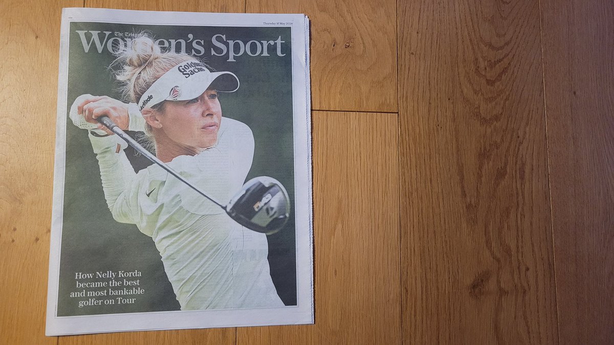 It's clearly been a while since I bought a newspaper but this was definitely worth £3 to see Nelly Korda on the front of @WomensSport - still so much work for women's golf to get the coverage it deserves but this is a step in the right direction. #WomenInGolf #WomenInSport