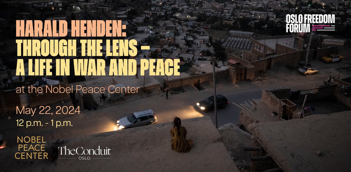 The @NobelPeaceOslo & #OsloFF invite you to an event about photojournalism in conflict zones with Norway’s most renowned conflict zone photographer.

🗓️ May 22, 12 p.m.
📍 Nobel Peace Center
👉 Register here: buff.ly/3V22gJZ