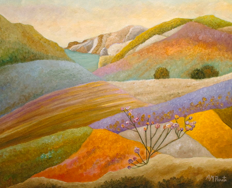 This is my painting 'Rambling Through The Blooming Valley'.