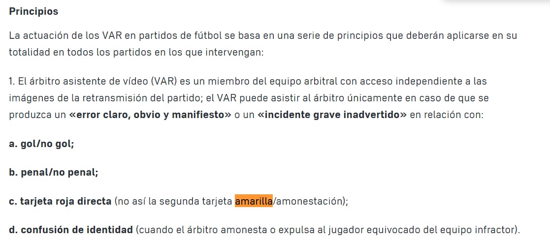 ISN_Network_Tv's tweet photo. @JC_Zuniga El VAR no actúa en amonestaciones. Lea el reglamento. https://t.co/t8Yvw2neR3
