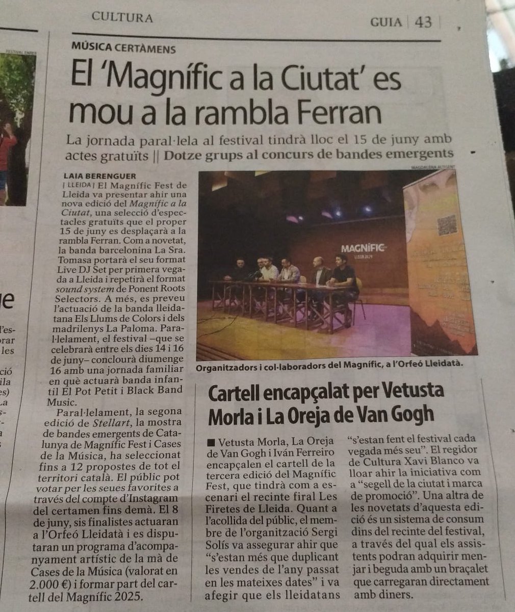 Que és mou a la Rambla? De debò cada setmana tenim nous titulars de la Rambla, i ni veïns ni associació en som coneixedors. Sap més el Segre que ningú. Ara es veu que tindrem el Magnific fest el 15 de juny a la Rambla, recordeu la data…us esperem! 🙌