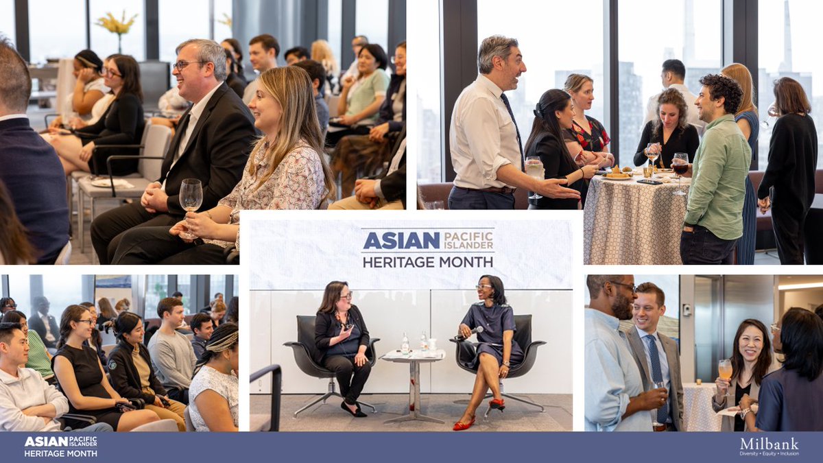 As part of our #APIHeritage Month celebrations, we hosted Helen Wan, author of Partner Track, at our Hudson Yards office. Milbank’s APIN Partner Advisor, Christopher Kwan, gave opening remarks &amp; Milbank’s Chief DEI Officer, Mikeisha Anderson Jones, moderated the fireside chat.