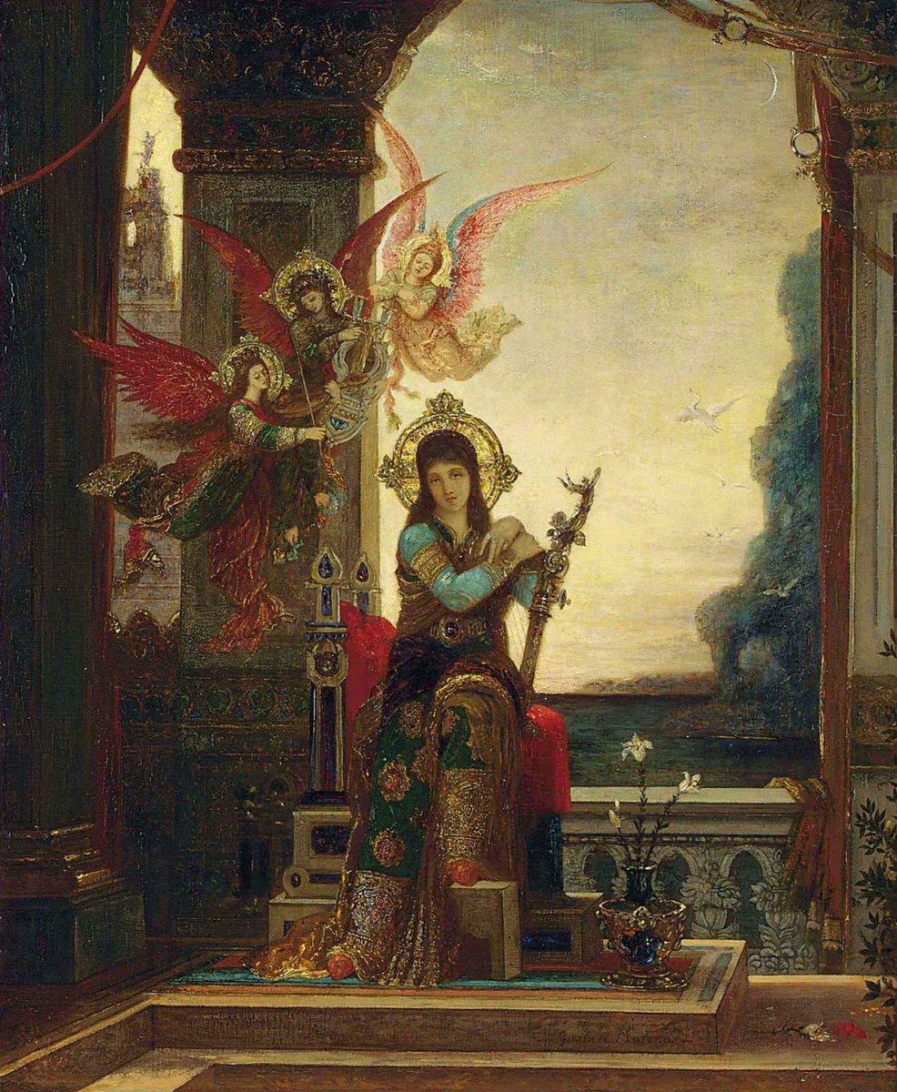 Gustave Moreau Saint Cecilia and the Angels of Music, 1880