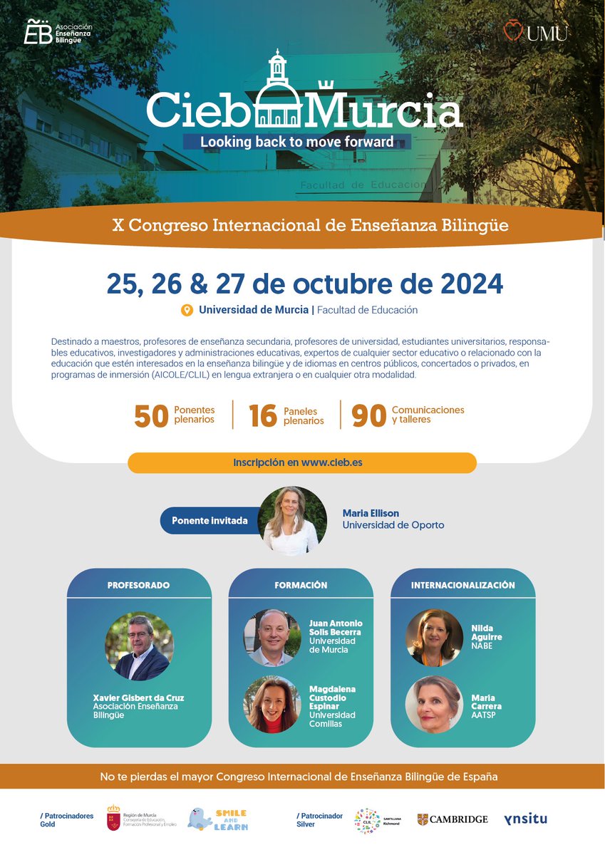 X CONGRESO INTERNACIONAL DE ENSEÑANZA BILINGÚE #CIEB2024

Ven a compartir tus experiencias.
Inscríbete y participa en cieb.es 

El foro que reúne a los mayores expertos en <a href="/Ens_bilingue/">Enseñanza Bilingüe</a> de España.
No te lo pierdas