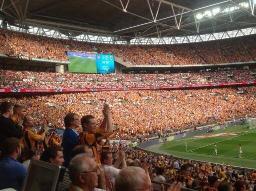 Awaydays23's tweet photo. ON THIS DAY 2014: Hull City at Wembley for the FA Cup final against Arsenal #HCAFC https://t.co/KQj0afDyAM