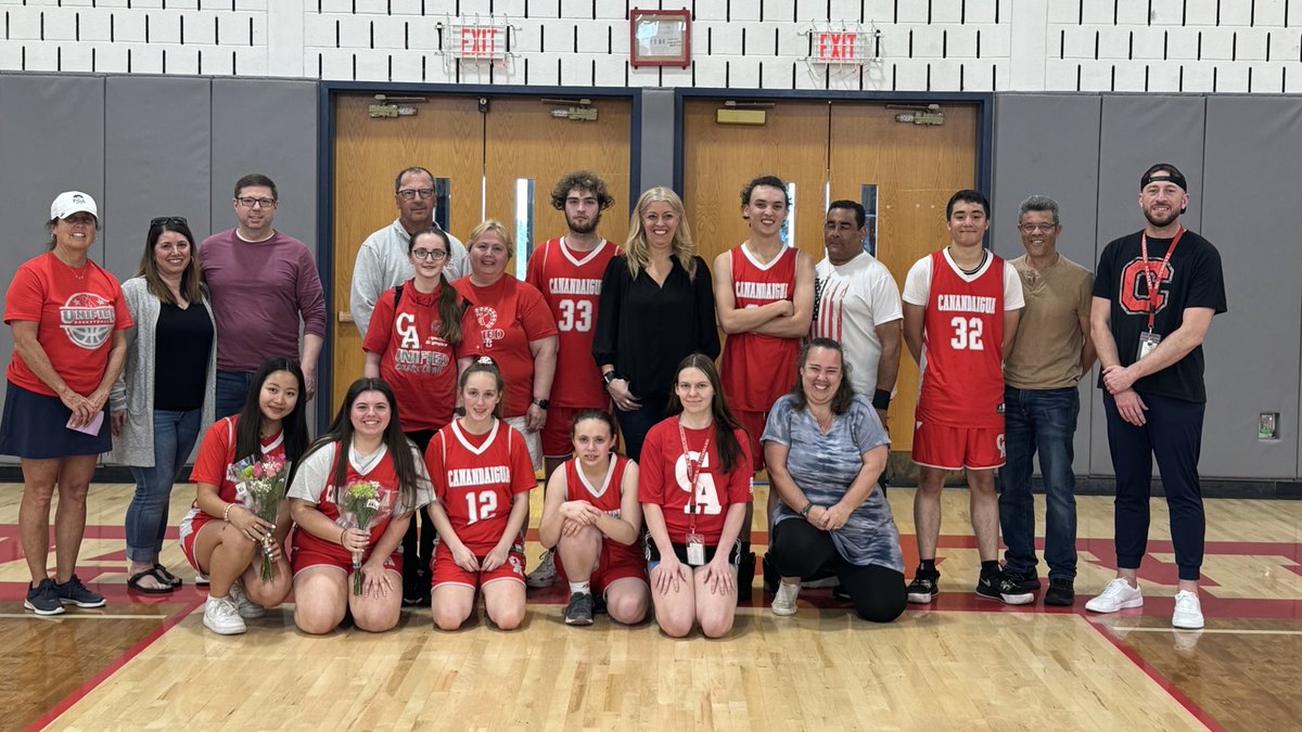 Congrats to our unified seniors Sammie, Ao, Garrett, Jon, David, Abby, Jenna, Abby, and Payton! Best of luck in your future! We are #CanandaiguaProud! @sectionvunified @UnifiedSportsNY @CdgaUnified