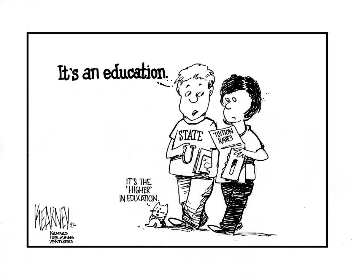 Kansas college students: Your tuition may go up in 2024 #education #tution #kansas #cartoon