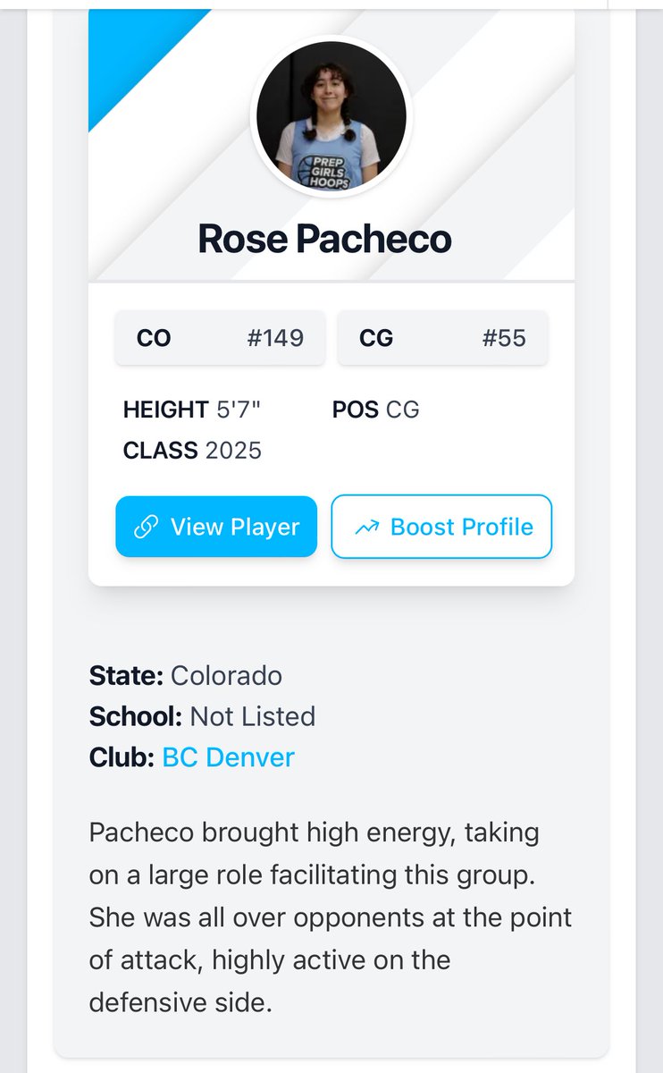 2025 CG Rose Pacheco is a shifty guard who can get to the rim and find her teammates! 👏🏼