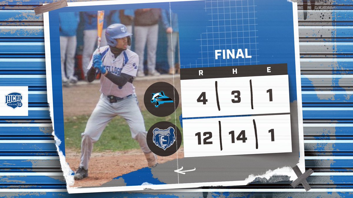 GAME TWO - FINAL @KelloggBruins 12, KVCC 4 (F/7) Kellogg advances in the winner's bracket and will meet GRCC tomorrow (5/17) at 1 p.m. KVCC will return to action quickly with an elimination game against Jackson at 6 p.m.