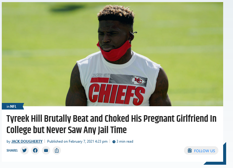 LifeNewsHQ's tweet image. Tyreek Hill brutally beat and strangled his pregnant girlfriend. The NFL looks the other way at that, but distanced itself from Harrison Butker condemning abortion and praising his wife.

Absurd.