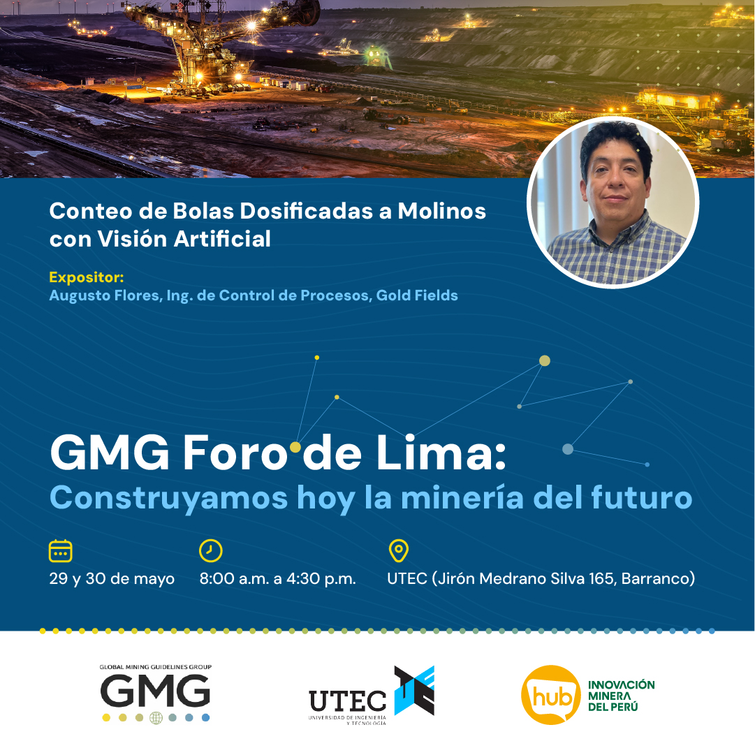 Hub de Innovación Minera del Perú (@hubinnovacionpe) on Twitter photo 📣 ¡Este 29 y 30 de mayo, acompaña a Augusto Flores, ingeniero de Control de Procesos en <a href="/GoldFieldsPer/">Gold Fields en Perú 🇵🇪</a>, en este foro interactivo organizado por el <a href="/GMGorg/">GMG</a> y el Hub!
📍 Te esperamos en la <a href="/UTECuniversidad/">UTEC - U. de Ingeniería & Tecnología</a> a partir de las 8:00 a. m.
📝 Inscríbete en i.mtr.cool/nqutsvvuxq 📣 ¡Este 29 y 30 de mayo, acompaña a Augusto Flores, ingeniero de Control de Procesos en <a href="/GoldFieldsPer/">Gold Fields en Perú 🇵🇪</a>, en este foro interactivo organizado por el <a href="/GMGorg/">GMG</a> y el Hub!
📍 Te esperamos en la <a href="/UTECuniversidad/">UTEC - U. de Ingeniería & Tecnología</a> a partir de las 8:00 a. m.
📝 Inscríbete en i.mtr.cool/nqutsvvuxq