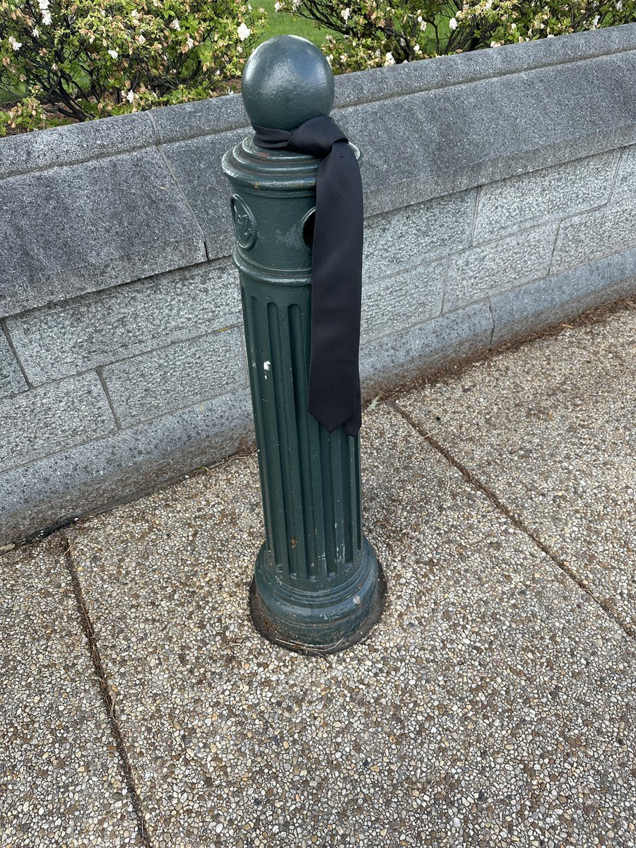 Behold, a formal Capitol Hill bollard.

All dressed up 👔
