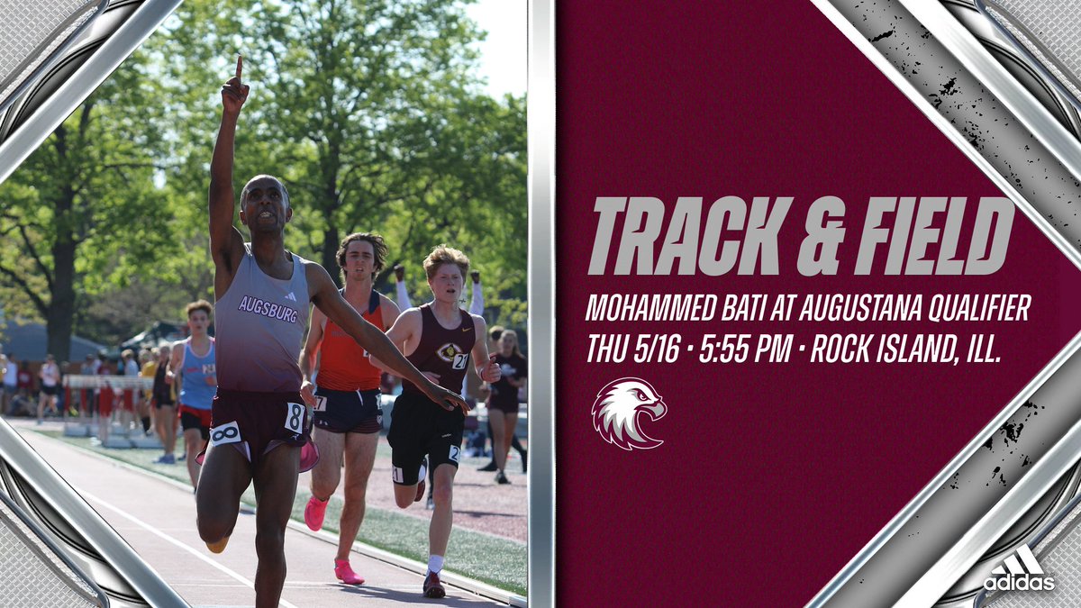 TRACK & FIELD - Mohammed Bati will compete in the 5k at the Augustana College Midwest Qualifier tonight at 5:55 pm with one final opportunity to qualify for the NCAA Outdoor Championships! Live video/results: bit.ly/GoAuggies #d3tf #AuggiePride