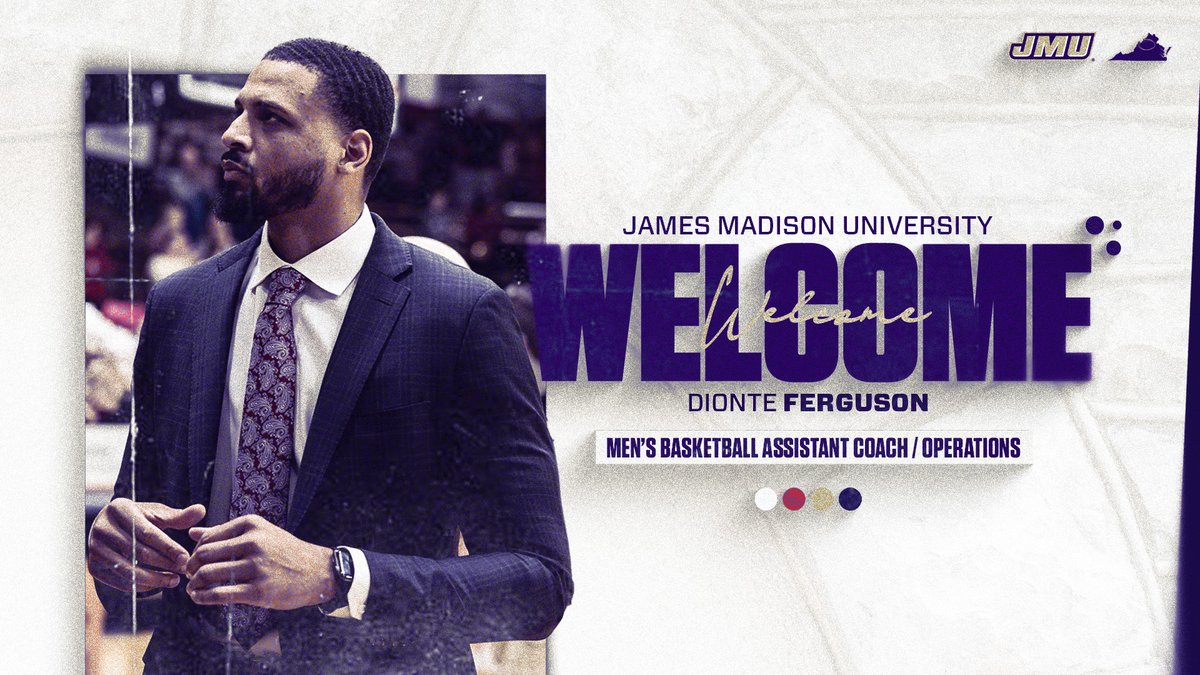 Let's welcome Dionte Ferguson to the 'Burg as our new assistant coach overseeing men's basketball operations!

📰 bit.ly/3V0OlUr

#GoDukes | <a href="/CoachFergo/">F E R G.</a>