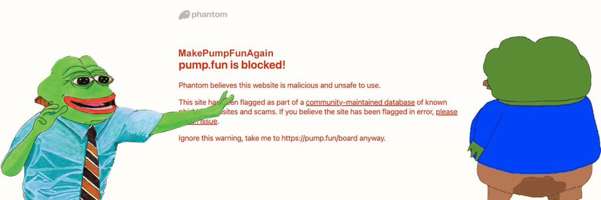 (SOL) Make Pump Fun Again $MPFA

New launch following pumpfun news. Just going live, find safe entry. Nice branding. Risky degen. Dyor

t.me/mpfa_spl
makepumpfunagain.fun

DWvHffbUNxKn3cCw6QDBcijeLJ9vCoFUrmNHmA7dRdDz