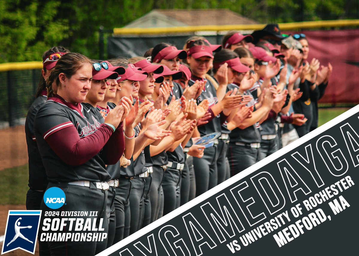 It’s game day in Medford, Massachusetts‼️

Cardinals set to play in day one of the NCAA Division III Softball Regionals hosted by Tufts University. 

🆚 University of Rochester 
⏰ 6:00pm
📍Medford, MA