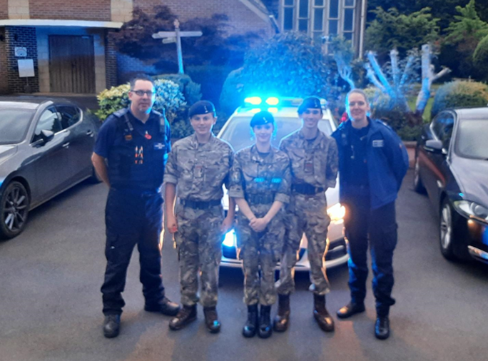 PCSO's Jason and Lauren visited the Army Cadets based in Thornbury tonight, where the cadets learned all about knife crime and different police roles #cadets #communityengagement