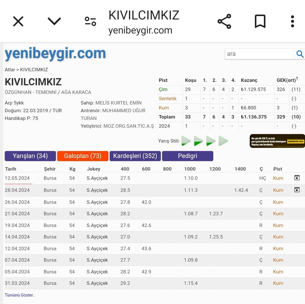 Bu nasıl galoptur böyle 27.5 / 1.10 NEVZAT yine bulmuş defineyi bakalım saç baş yolduracakmı 😂