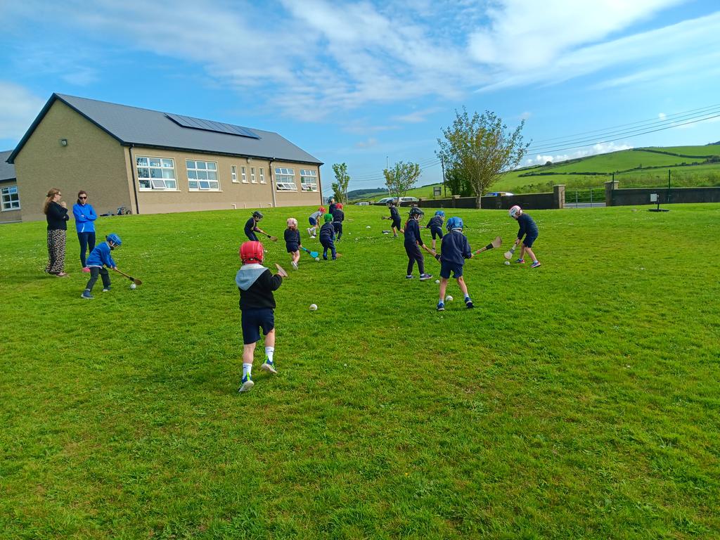 WhelanGavin's tweet photo. Glorious morning in @Seafieldns11 

Loads of fun, skill development and plenty of games on our final visit of the 2023/24 school year, great attitude from everyone, big thanks to all the pupils &amp; staff 👍👏✅️🏑 #GDCVisits #SchoolsCoaching #Positivity #GAA @WaterfordGAACG https://t.co/fxrwsAprgX
