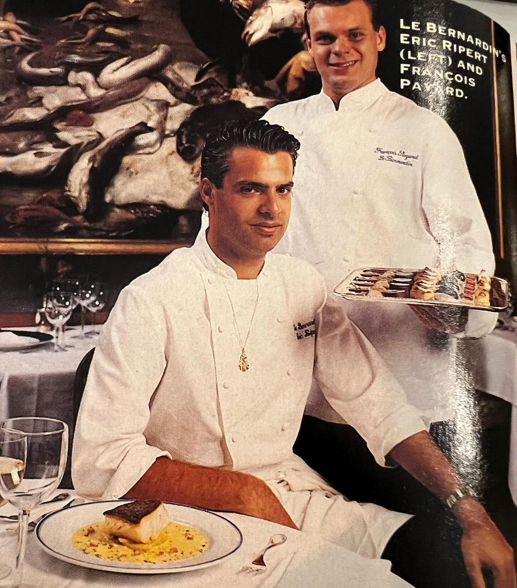 TBT 1992 This picture for a magazine was taken @LeBernardinNY where I started as chef de cuisine (I was 26) My dear friend @francoispayard was the pastry chef... The rest is history... THX Drew Nieporent for keeping the best archives of our industry.