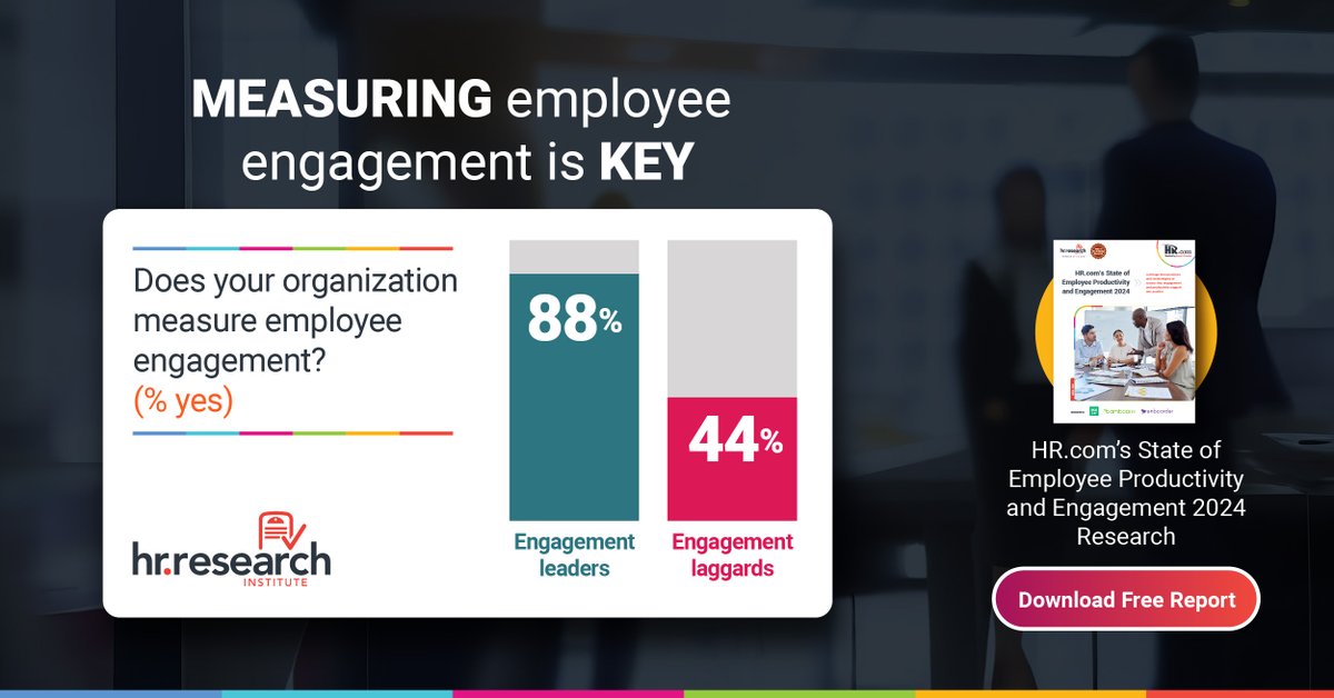 The results are clear… measurement is an important factor in achieving high employee engagement. Download the free report for more insights and practical takeaways to help improve engagement and productivity.  #HRResearchInstitute #EmployeeEngagement okt.to/CSuHPG