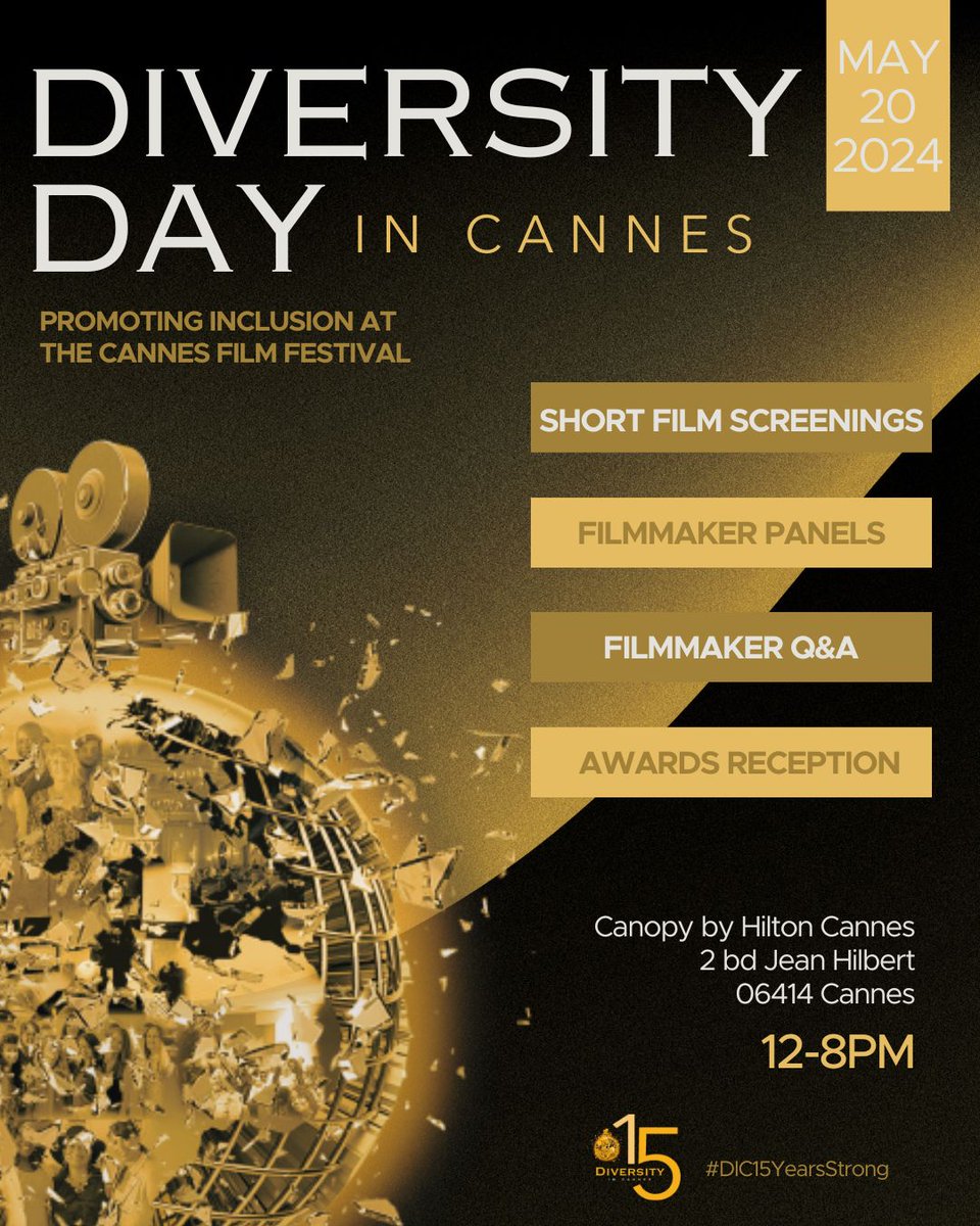 Sharing <a href="/ConfessionsSHO/">ConfessionsTheSeries</a> Screening at Diversity in Cannes Showcase. BLOCK 3: 7-8:30PM.

Tickets $15 US: filmfreeway.com/DiversityinCan…

Mon, May 20
Canopy by HIlton Cannes (orange room)
2 Blvd Jean Hibert, 06414 Cannes
12-8:30 PM (reception following)

<a href="/theevettevargas/">Evette Vargas</a> <a href="/indigoreignfilm/">Indigo Reign</a>