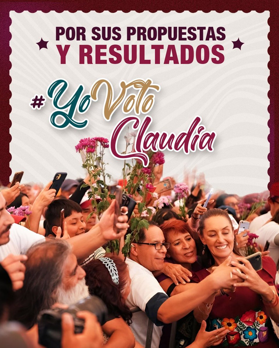 #YoVotoClaudia para que siga la 4Transformación en México 🇲🇽