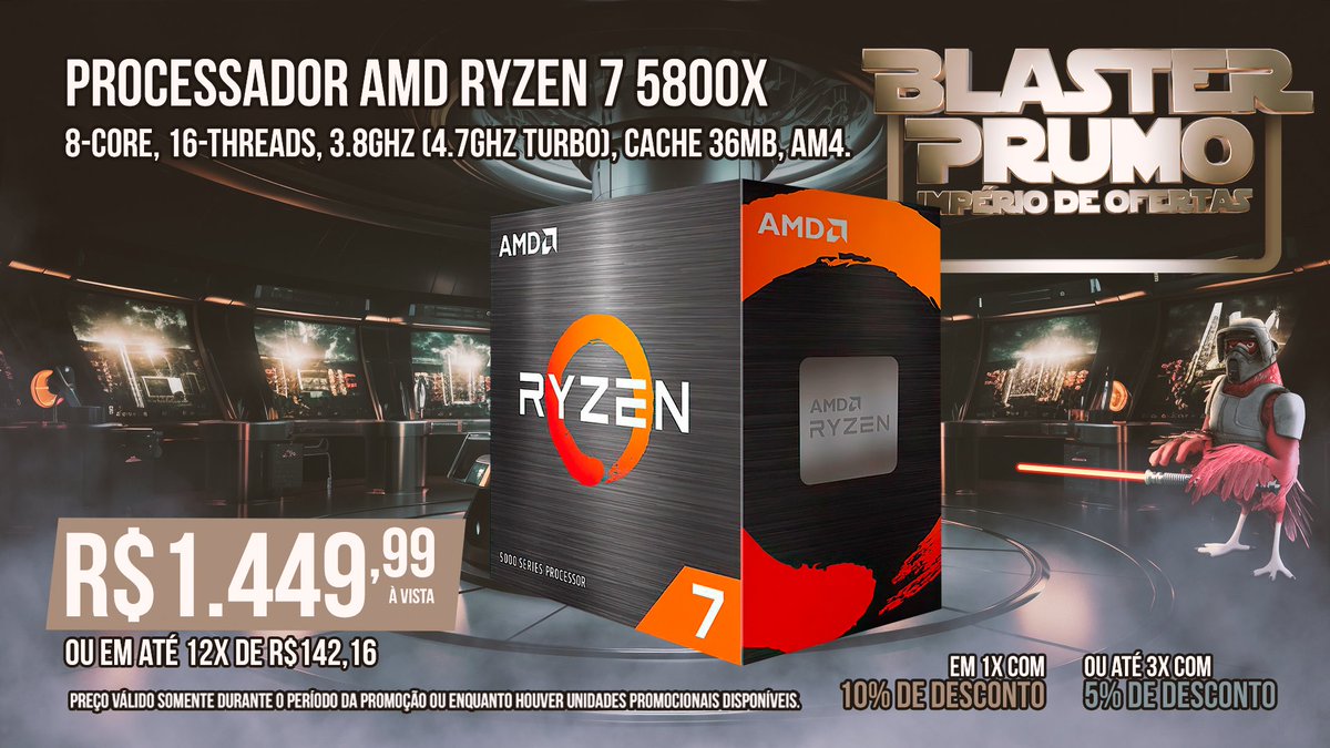 Procurando por um processador AMD de alto desempenho? Então se liga nessa oferta no Ryzen 7 5800X! Com performance excepcional e especificações de primeira linha, o Ryzen 7 5800X é a opção ideal para atender a todas as suas exigências. 🫡 Confira ▶ bit.ly/AMD5800x