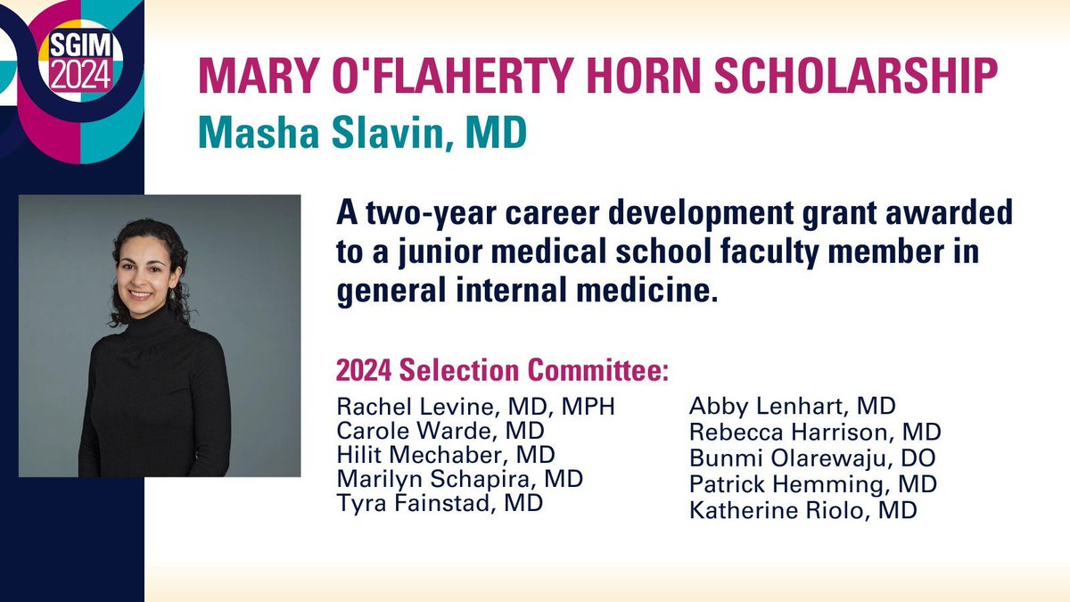 SGIM (@societygim) on Twitter photo Please join us in congratulating Masha Slavin, MD, recipient of this year's Mary O’Flaherty Horn Scholars in General Internal Medicine Program! Congratulations, Masha! #SGIM24 <a href="/MashaSlavin/">Masha Slavin</a> Please join us in congratulating Masha Slavin, MD, recipient of this year's Mary O’Flaherty Horn Scholars in General Internal Medicine Program! Congratulations, Masha! #SGIM24 <a href="/MashaSlavin/">Masha Slavin</a>