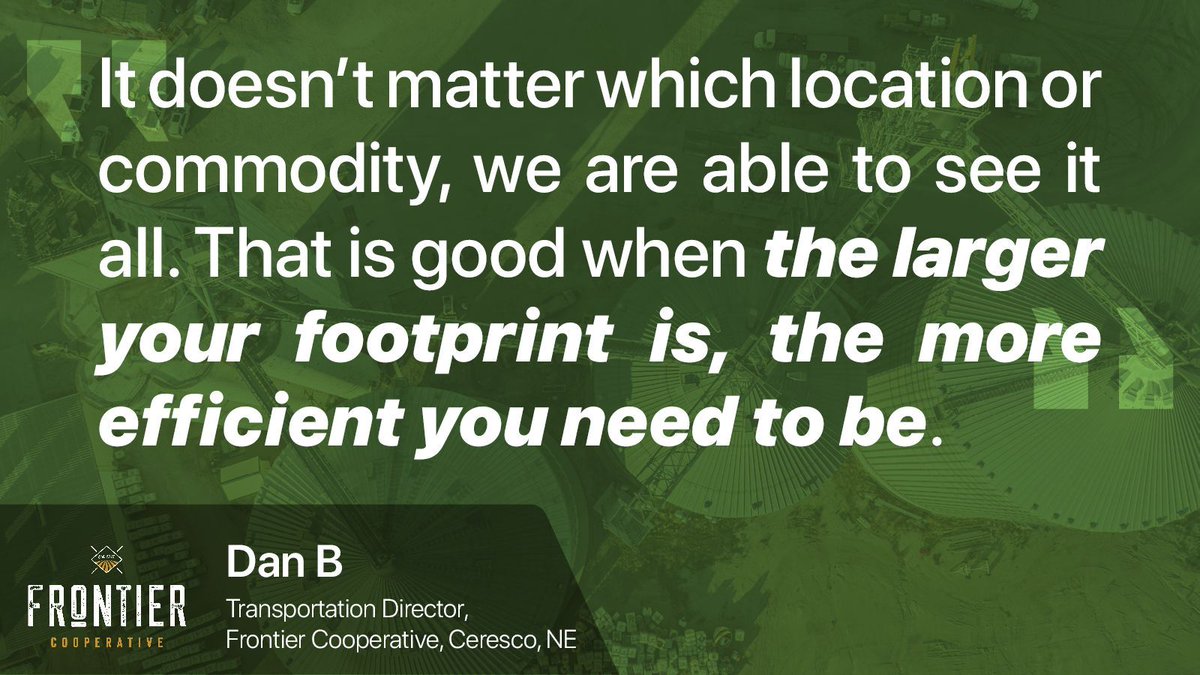RealmFive (@realmfive) on Twitter photo Logistics🤝Efficiency. #SMARTSITES delivers.
Transportation Director for <a href="/frontier_coop/">Frontier Cooperative</a> depends on increased efficiencies and visibility of #commodities and #fertilizer across all locations.
Read their story: buff.ly/3UIrqMb
#ManageYourRealm #agribusiness #agtech Logistics🤝Efficiency. #SMARTSITES delivers.
Transportation Director for <a href="/frontier_coop/">Frontier Cooperative</a> depends on increased efficiencies and visibility of #commodities and #fertilizer across all locations.
Read their story: buff.ly/3UIrqMb
#ManageYourRealm #agribusiness #agtech