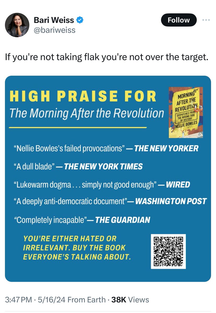 Pretty much every review says the politics wouldn’t be a dealbreaker if the author could write, or were funny, or had any insights