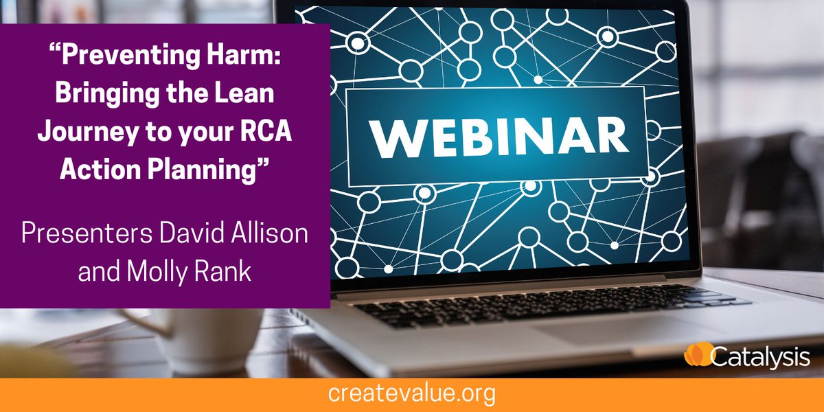 Learn more about the unique strategy David Allison and Molly Rank present to increase the effectiveness of RCA action plans in the free webinar recording: “Preventing Harm: Bringing the Lean Journey to your RCA Action Planning": ow.ly/c1zb50RxwCv