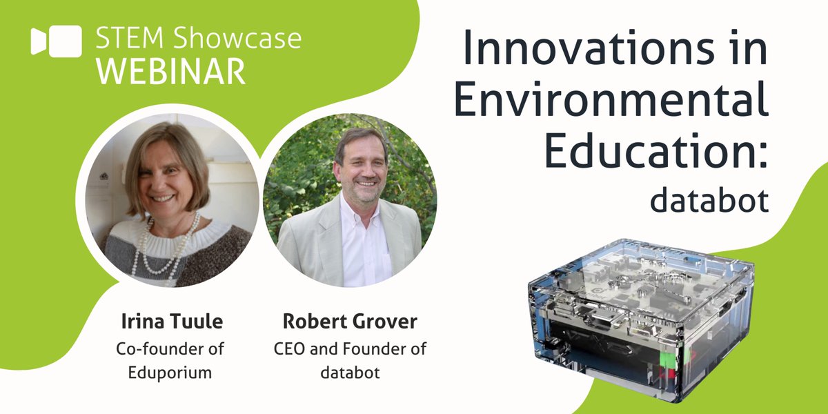 Free webinar. May 22nd. 3:30 PM EST. You'll be there, right? If you want to learn more about using databot and #EdTech to support environmental education, you should totally join us. #EcoEd #ESTEM Sign up now: us02web.zoom.us/webinar/regist…