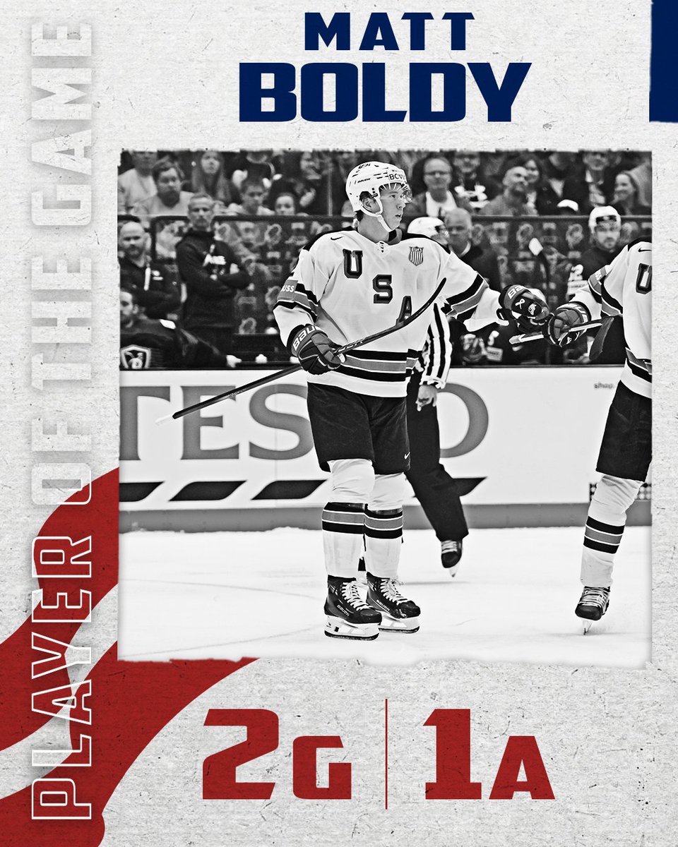 2 🚨 and an 🍎 earns Matt Boldy the Player of the Game! #MensWorlds