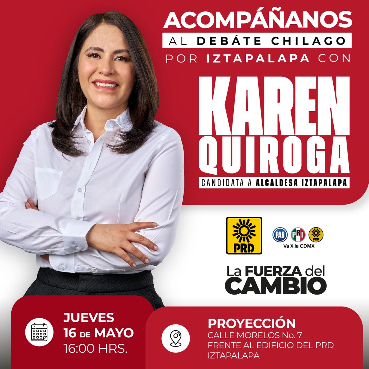 esanchezXXXI's tweet photo. Apóyemos a la que sin duda será nuestra Alcaldesa y ganará el debate por su conocimiento y profesionalismo
https://t.co/iTB8ujwnVd
#YaSeVan
#VotaporEfrenSanchez
#DistritoXXXI
#ElCambioViene
#KarenQuirogaAlcaldesa
#ElDuoPerfecto
@KarenQuirogaAn
@STaboadaMx
@XochitlGalvez https://t.co/Y0WfdwOqEl