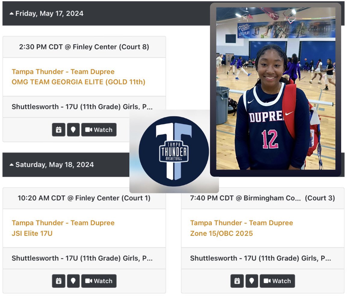 Kalese Salter (@kalesesalter51) on Twitter photo Next Stop Birmingham, AL #CapitalCoolClassic - Here’s my schedule. I’m excited to compete with my team, @TeamDupree <a href="/CoachQswader/">Quinton Swader</a> <a href="/NCSAwbb/">NCSA Women’s Basketball Recruiting</a> <a href="/CoachSchollNCSA/">Nicole Scholl</a> <a href="/salter_blessed/">Rosemary Salter</a> Next Stop Birmingham, AL #CapitalCoolClassic - Here’s my schedule. I’m excited to compete with my team, @TeamDupree <a href="/CoachQswader/">Quinton Swader</a> <a href="/NCSAwbb/">NCSA Women’s Basketball Recruiting</a> <a href="/CoachSchollNCSA/">Nicole Scholl</a> <a href="/salter_blessed/">Rosemary Salter</a>