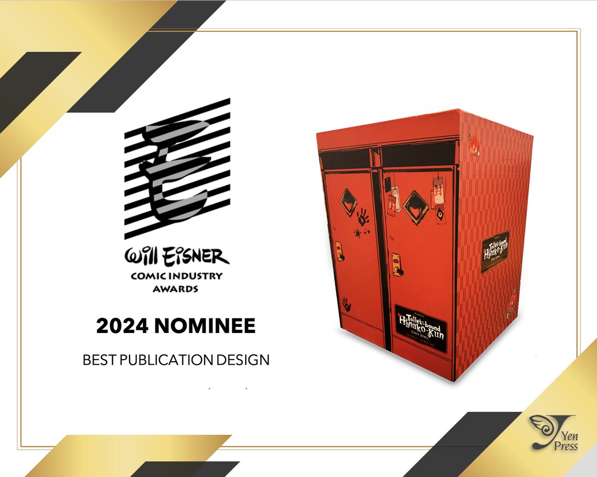 ⭐️Congratulations to our wonderful Creative Director – Wendy Chan!⭐️ Her design for the Toilet-bound Hanako-kun: First Stall box set has been nominated for the 'Best Publication Design' Eisner Award! 🏆 More info on the box set: buff.ly/4bjMTlz