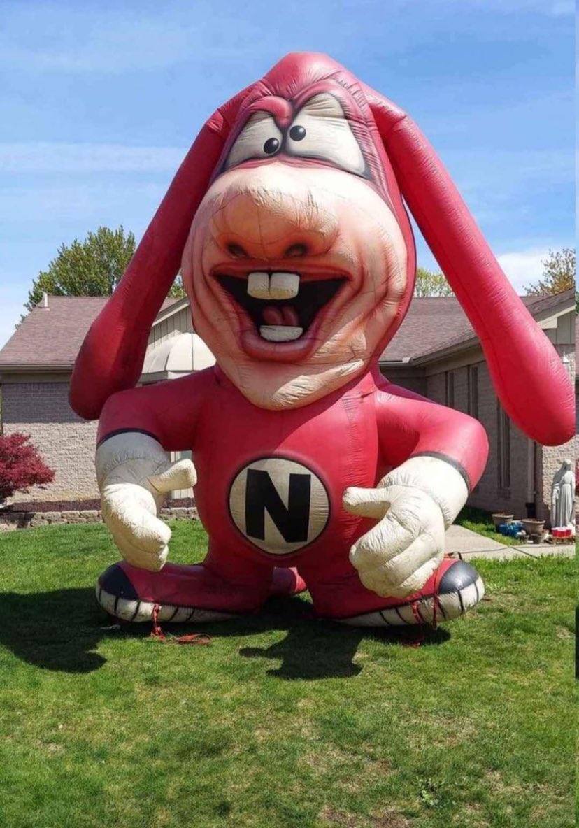 This giant inflatable Noid is $900. $900 well spent I’d say