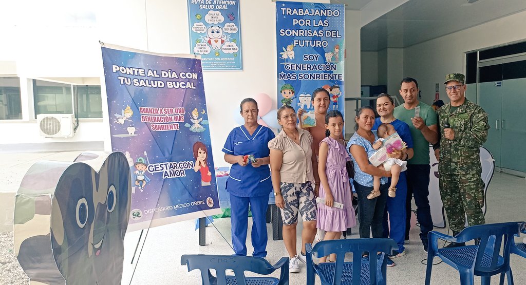 ¡Protegemos el activo estratégico de nuestra institución!. El Dispensario Médico de Oriente en Villavicencio, realizó Jornada de Salud Oral: 'Ponte al día con tu salud bucal - avanza a ser una generación más sonriente'. #PorNuestrosSoldados @Ejercito_Disan