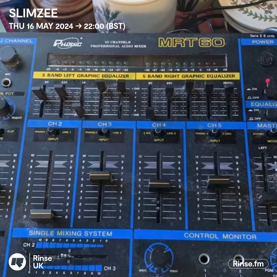 Just got too @RinseFM my self right now @dj_slimzee