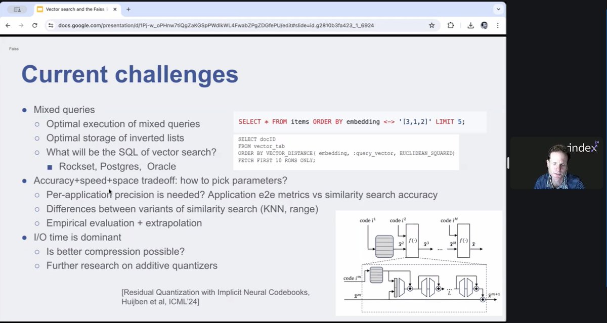 What will be the SQL of #vectorsearch? (You can run vector, text, geospatial, structured search using SQL on Rockset, so try that for sure!) #indexconf