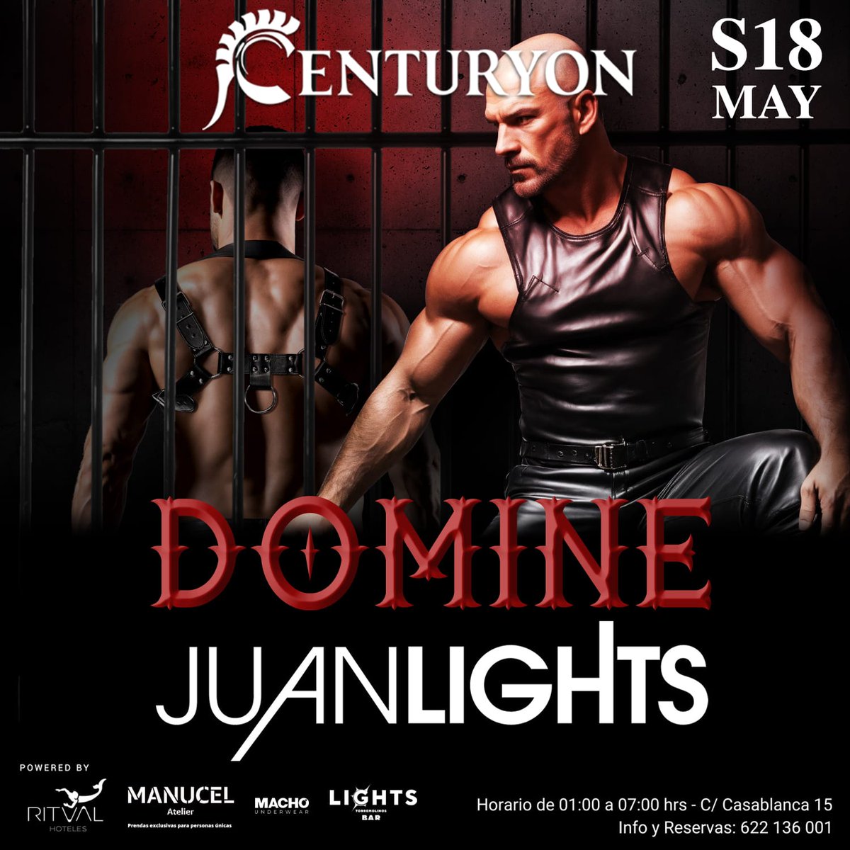 El ambiente más morboso en CENTURYON con nuestra fiesta Domine y el mejor musicón de JUAN LIGHTS aseguran una noche de sábado bien caliente!! 🔥#Gsyparty #Domine #gaytorremolinos #gaymalaga #Torremolinos #lgbt