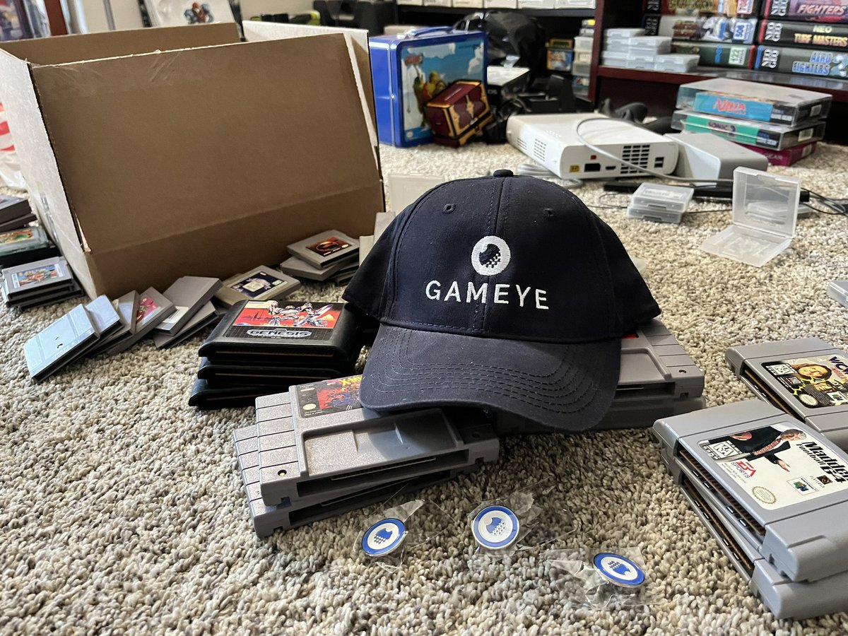 GameyeVG's tweet photo. As you can see I’ve been a busy bee! Let’s give away some swag. A crisp GE hat and a pin to the winner. Like, post, comment! Anything to help spread the word. I’ll pick a lucky winner on Sunday https://t.co/mZeo5K9Dc9