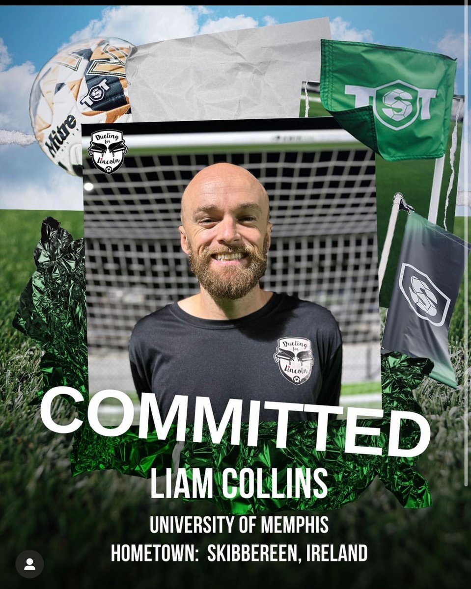 DFLFC is excited to announce the commitment of @MrLiamPCollins Liam joins us from across the pond in Ireland. He grew up in the town of Skibbereen before leaving to come to the United States for college. He attended the University of Memphis where he was twice named to the