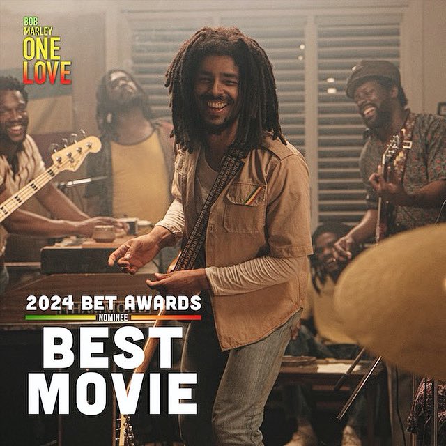 Read it in the news ! ‘#BobMarley: @OneLoveMovie’ has been nominated for BEST MOVIE at this year’s @BETawards! We give thanks to @BET for such an honor and blessing. ✊🏾#BETAwards #BobMarleyMovie #OneLoveMovie #OneLove #bestmovie