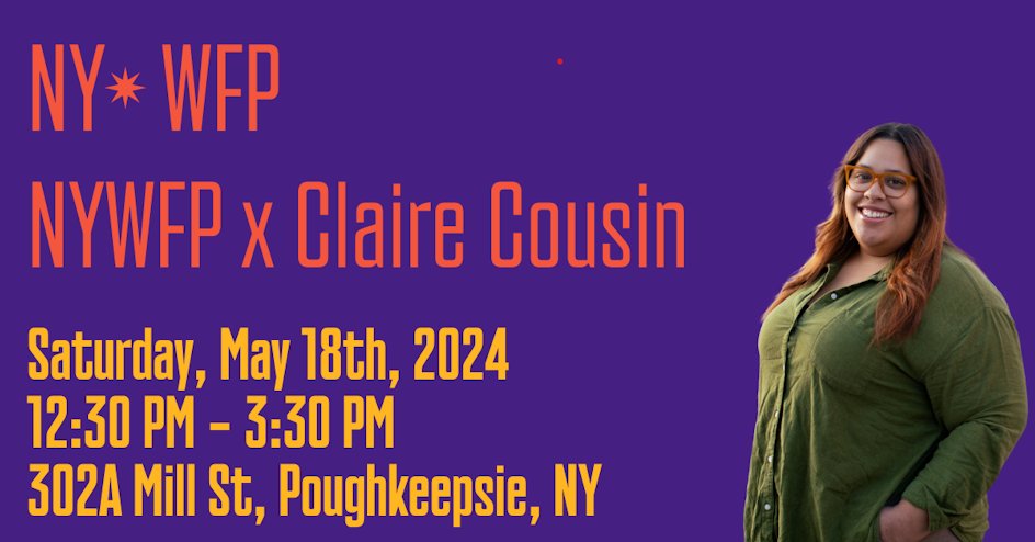 Help elect @NYWFP endorsed @clairecousin106! Claire is running in AD-106 to grow the progressive bloc in NY so we can strengthen tenant protections, cap utility bills, and pass healthcare for all. Canvass Poughkeepsie on Saturday, 5/18 at 12:30 PM. RSVP: mobilize.us/ny-wfp/event/6…