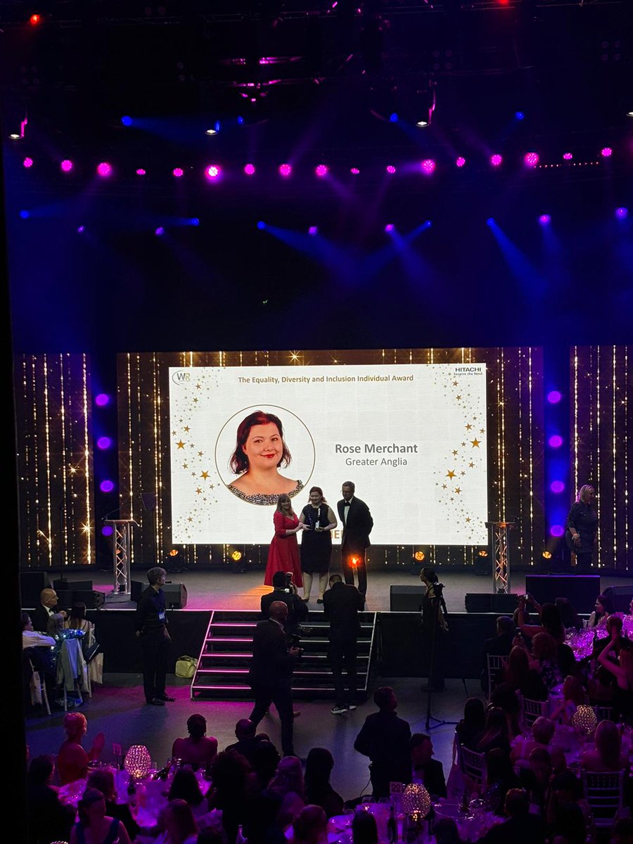 The Winner of the #WRAwards2024 Equality, Diversity and Inclusion Individual Award is...Rose Merchant - Talent Attraction Manager, Greater Anglia. 

<a href="/greateranglia/">Greater Anglia</a> <a href="/HitachiRailENG/">Hitachi Rail (ENG)</a> <a href="/WomeninRail/">Women in Rail</a>